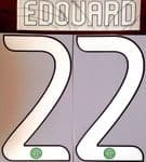 2017-20 Celtic(Glasgow)UCL & EUROPA Alternate Away Shirt EDOUARD#22 Official Name Number Set