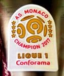 2017 AS Monaco LIGUE 1 CHAMPION Official Player Issue Size Soccer Football Badge Patch