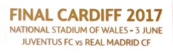 2017 Juventus**UCL FINAL CARDIFF**Official Player Size Football Match Transfer Details Logo