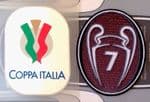 2018-19 AC Milan COPPA ITALIA & UCL BOH 7 Official Player Issue Size Football Soccer Badge Patch Set