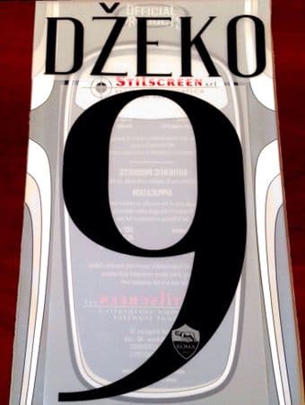 2018-19 AS Roma Away Shirt DZEKO#9 Official Stilscreen Name Number Set