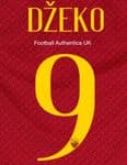 2018-19 AS Roma Home Shirt DZEKO#9 Official Stilscreen Name Number Set