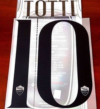 2018-19 AS Roma LEGEND Away Shirt TOTTI#10 Official Stilscreen Name Number Set