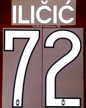 2018-19 Atalanta ILICIC#72 Home Shirt Official Stilscreen Name Number Set
