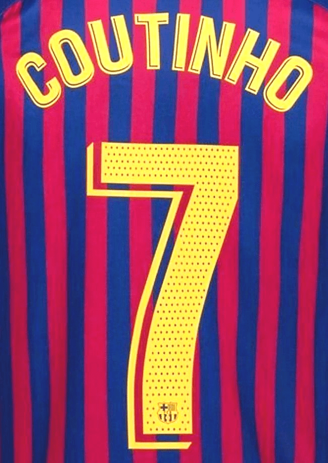 2018-19 Barcelona LA LIGA & UCL Home Shirt COUTINHO 7 Official ...