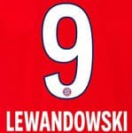 2018-19 Bayern Munich Home Shirt LEWANDOWSKI#9 Official SportingID Name Number Set