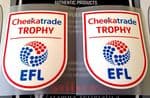 2018-19 Checkatrade EFL CUP Trophy Official Player Issue Size Football Soccer Badge Patch Set