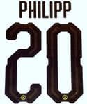 2018-19 Dortmund Home Shirt PHILIPP#20 Official Replica Stadium Issue Name Number Set