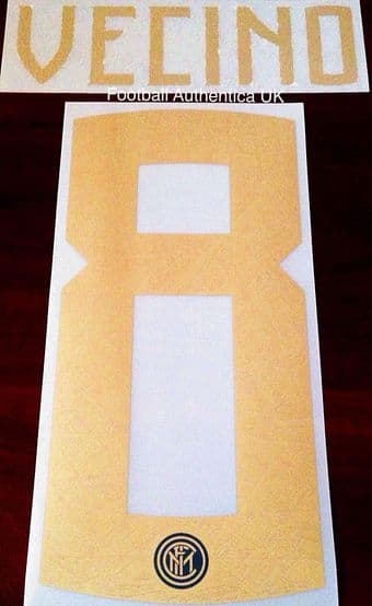 2018-19 Inter Milan 20TH ANNIVERSARY SPECIAL EDITION Home Shirt VECINO#8 Official Name Number Set