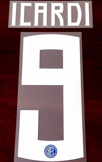 2018-19 Inter Milan ICARDI#9 Home Shirt OFFICIAL Stilscreen Name Number Set