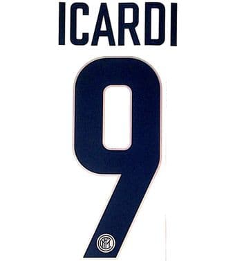 2018-19 Inter Milan ICARDI#9 Third Shirt OFFICIAL Stilscreen Name Number Set