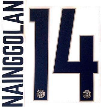 2018-19 Inter Milan NAINGGOLAN#14 Third Shirt OFFICIAL Stilscreen Name Number Set
