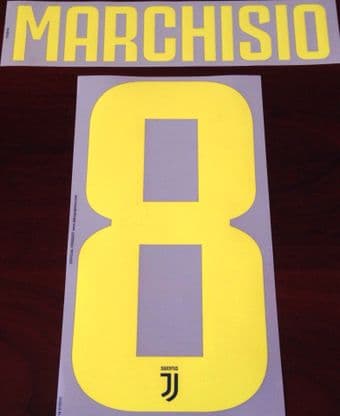 2018-19 Juventus HERO SET Third Shirt MARCHISIO#8 Official DekoGraphics Name Number Set