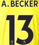 2018-19 Liverpool Goalkeeper Home/Away/Third Shirt A.BECKER#13 PS-Pro SportingiD Name Number Set