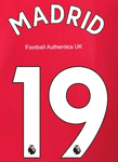 2018-19 Liverpool Home & Away Shirt MADRID#19 PS-Pro SportingiD Name Number Set