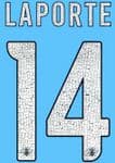 2018-19 Manchester City SPECIAL BEE EDITION Home Shirt LAPORTE#14 Official Football Name Number Set