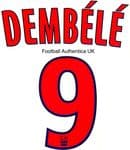 2018-19 Olympique Lyonnais**Lyon** DEMBELE#9 Away Shirt Official Player Issue Size Name Number Set