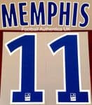 2018-19 Olympique Lyonnais**Lyon** MEMPHIS#11 Home Shirt Official Player Issue Size Name Number Set