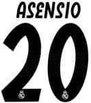 2018-19 Real Madrid UCL Home Shirt ASENSIO#20 Official SportingiD Name Number Set