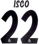 2018-19 Real Madrid UCL Home Shirt ISCO#22 Official SportingiD Name Number Set