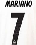 2018-19 Real Madrid UCL Home Shirt MARIANO#7 Official SportingiD Name Number Set