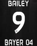 2018-21 Bayer Leverkusen Home/Away Shirt BAILEY#9 Official DekoGraphics Name Number Set