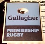 2018-25 Gallagher PREMIERSHIP Rugby Union Official Player Issue Size Badge Patch