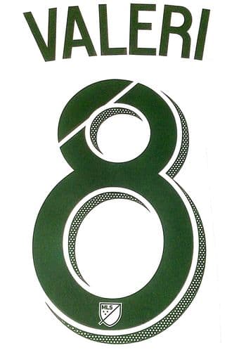 2018 Portland Timbers MLS Away Shirt VALERI#8 Official Replica Stadium Issue Name Number Set