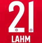 2019-20/21 Bayern Munich LEGEND Home Shirt LAHM#21 Official Avery Dennison Name Number Set