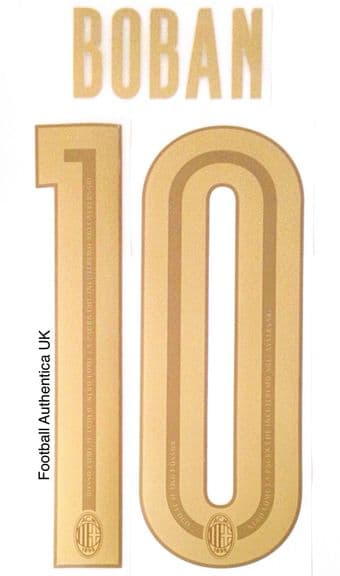 2019-20 AC Milan 120 YRS ANNIVERSARY Home  Shirt BOBAN#10 Official StilScreen Name Number Set