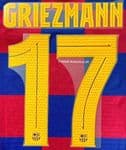 2019-20 Barcelona UCL Home Shirt GRIEZMANN#17 Official Player Issue Match Name Number Set