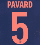2019-20 Bayern Munich UCL Third Shirt PAVARD#5 Official Football Name Number Set