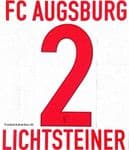 2019-20 FC Augsburg Home & Away Shirt LICHTSTEINER#2 Official Football Name Number Set