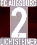2019-20 FC Augsburg Third Shirt LICHTSTEINER#2 Official Football Name Number Set