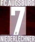 2019-20 FC Augsburg Third Shirt NIEDERLECHNER#7 Official Football Name Number Set