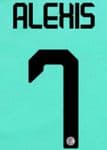 2019-20 Inter Milan ALEXIS#7 Away Shirt Official Stilscreen Name Number Set