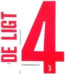 2019-20 Juventus DE LIGT#4 Away Shirt Official DekoGraphics Name Number Set