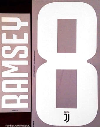 2019-20 Juventus RAMSEY#8 Home & Third Shirt Official DekoGraphics Name Number Set