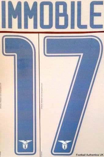 2019-20 Lazio IMMOBILE#17 Away Shirt Official Player Issue Size Name Number Set