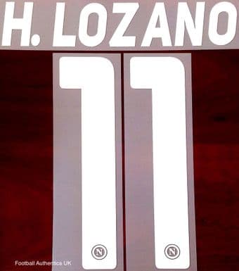 2019-20 Napoli**Serie A**Home & Away Shirt H.LOZANO#11 Official Football Name Number Set