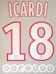 2019-20 PSG Paris ICARDI#18 Home & Fourth Shirt Official MonBlason Name Number Set