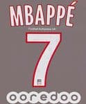 2019-20 PSG Paris MBAPPE#7 Home & Fourth Shirt Official MonBlason Name Number Set