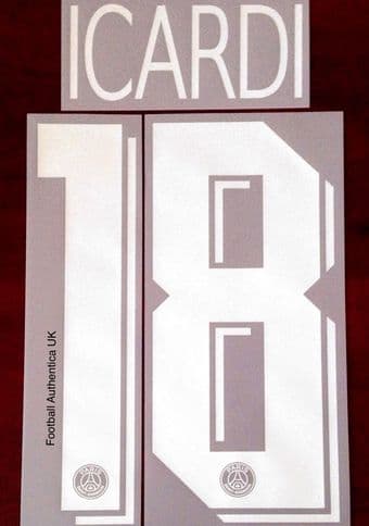 2019-20 PSG Paris UCL Home & Fourth Shirt ICARDI#18 Official Player Issue Size Name Number Set