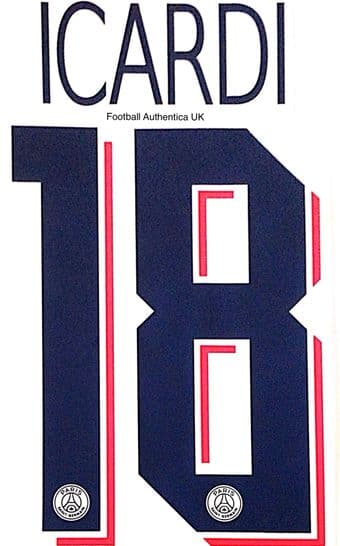2019-20 PSG Paris UCL Third Shirt ICARDI#18 Official Player Issue Size Name Number Set