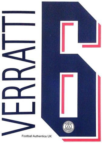 2019-20 PSG Paris UCL Third Shirt VERRATTI#6 Official Player Issue Size Name Number Set