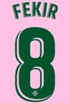 2019-20 Real Betis Third Shirt FEKIR#8 Official Player Issue Size Name Number Set