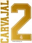 2019-20 Real Madrid UCL Home & Away Shirt CARVAJAL#2 Official SportingiD Name Number Set