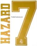 2019-20 Real Madrid UCL Home & Away Shirt HAZARD#7 Official SportingiD Name Number Set
