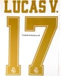 2019-20 Real Madrid UCL Home & Away Shirt LUCAS V.#17 Official SportingiD Name Number Set
