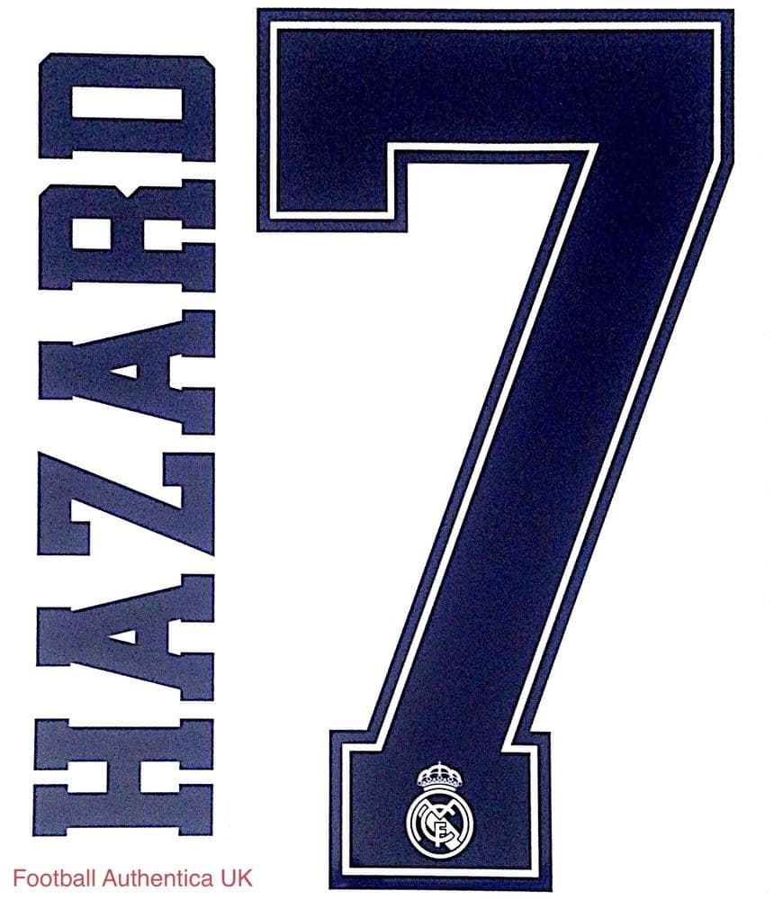 Flocage Officiel Real Madrid Hazard 7 – Third 2019/2020, Neuf Sans Boîte